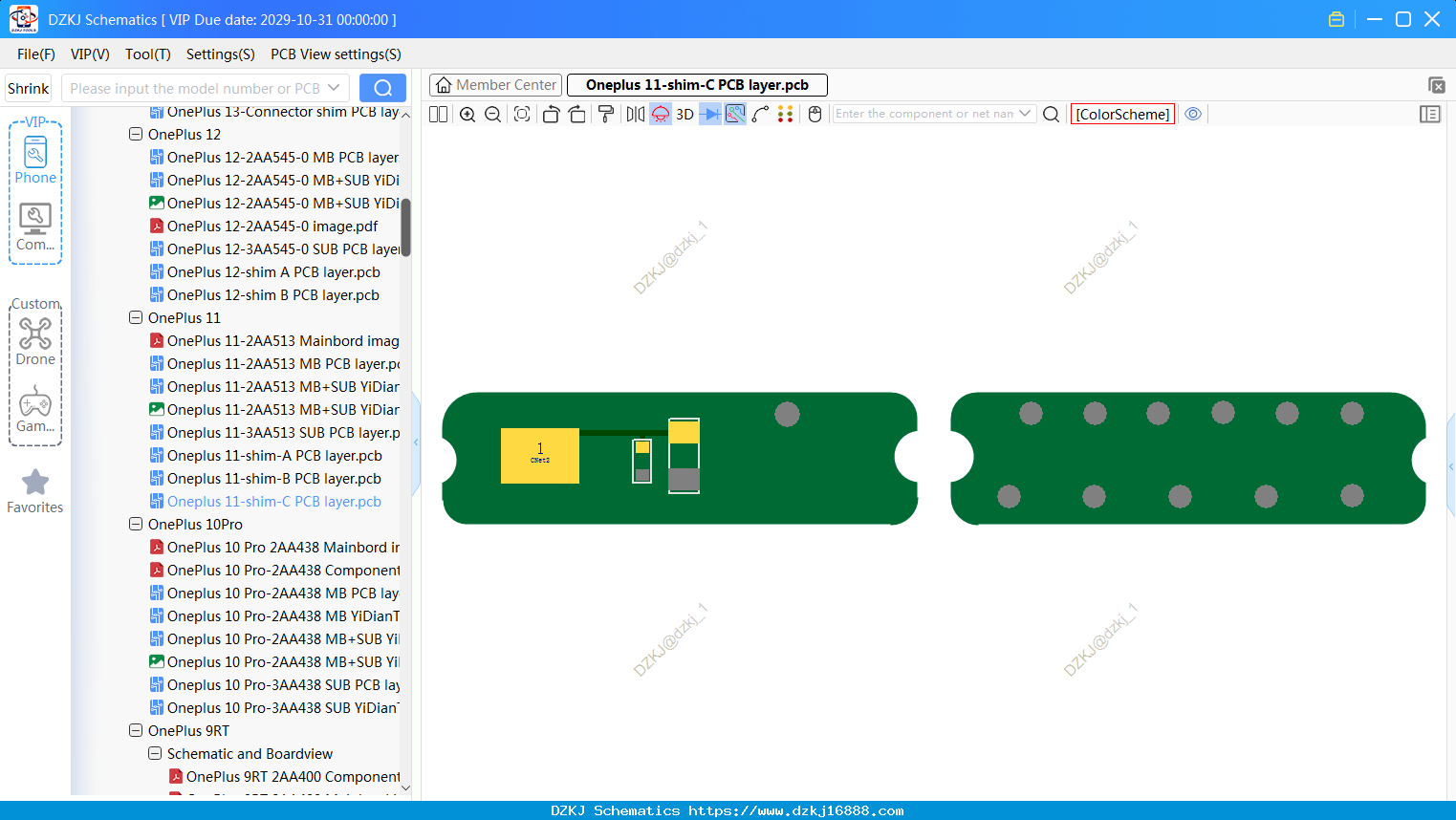 Oneplus 11-shim-C PCB Layer